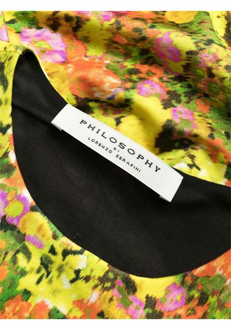 short dress in floral jersey PHILOSOPHY di LORENZO SERAFINI | Dress | V04367191027